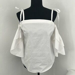 White House black market off the shoulder white blouse size 6 (small/medium)